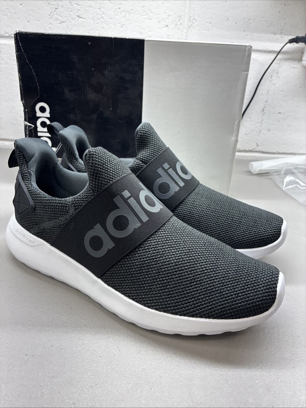 adidas Lite Racer Adapt Black Slip On Men's Shoe Size 8 DB1645 New With Box